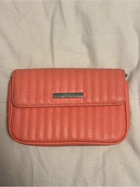 Bolsa Transversal Santa Lolla Rosê Matelassê Quilted Coral Crossbody Clutch